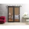 Sartodoors Sliding Closet Barn Bypass Doors 84 x 80in, Matte Black Clear Glass, Sturdy 8ft Rails LUCIA2166BBB-BLK-84 - alternate 2